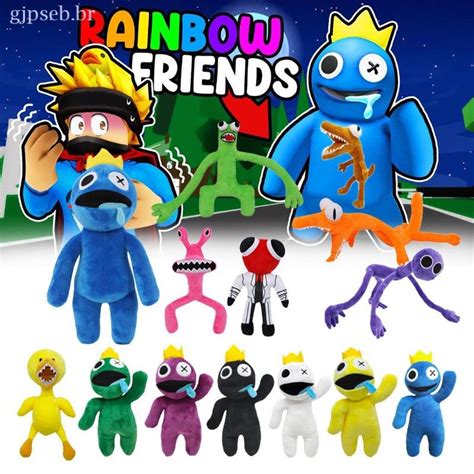 Boneco Pelucia Blue Bab O Rainbow Friends Brinquedo Personagem De Jogo