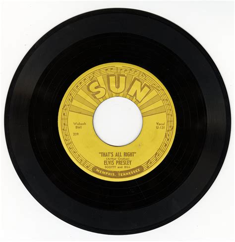 Elvis Presley That S All Right Original Sun Records 45 With Push