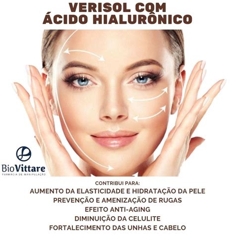 Colágeno Verisol Ácido Hialurônico 150g Com Biotina E Vitamina C