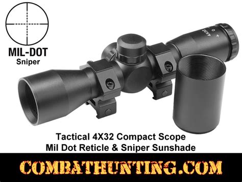 Jtm B S Tactical X Compact Scope Mil Dot Reticle Sniper Sunshade