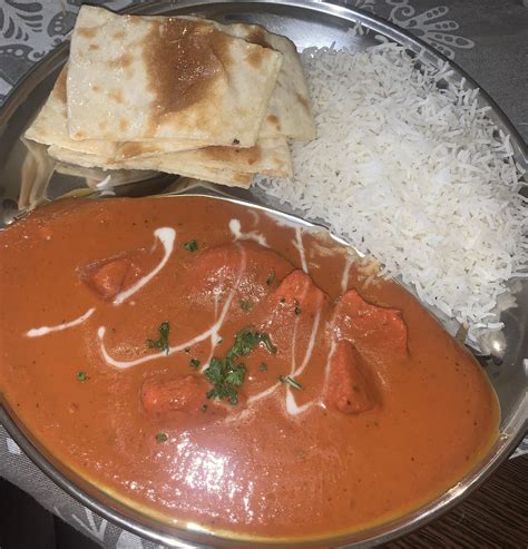 Chicken Tikka Masala Rice And Naan Dining And Cooking