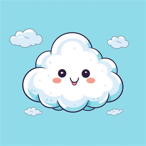 Hay Una Nube De Dibujos Animados Con Una Cara En Ella Generativa Ai