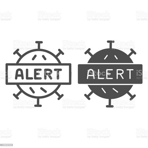 waspada tentang garis aktivitas virus  ikon padat konsep penurunan