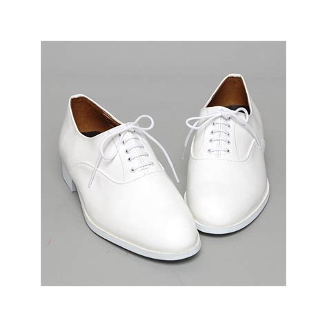 Men's Glossy White Oxford Shoes