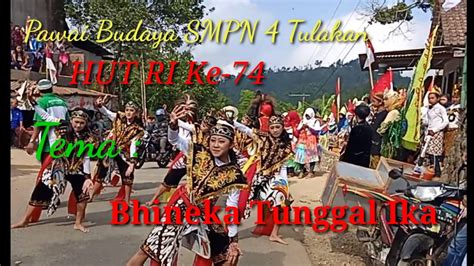 KARNAWAL Pawai Budaya HUT RI Ke 74 SMP Negeri 4 TulakanTahun 2019 YouTube