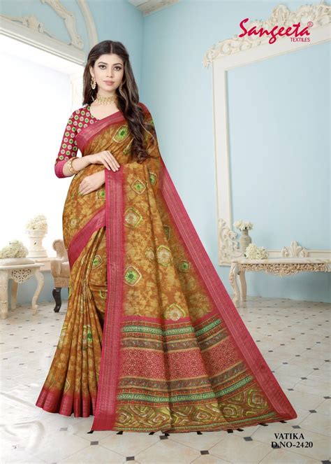 Casual Wear Digital Print Sangeeta Printed Saree M With Blouse