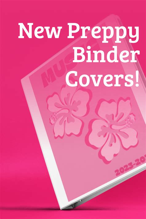 Preppy Binder Covers Editable Printable Aesthetic Binder Covers