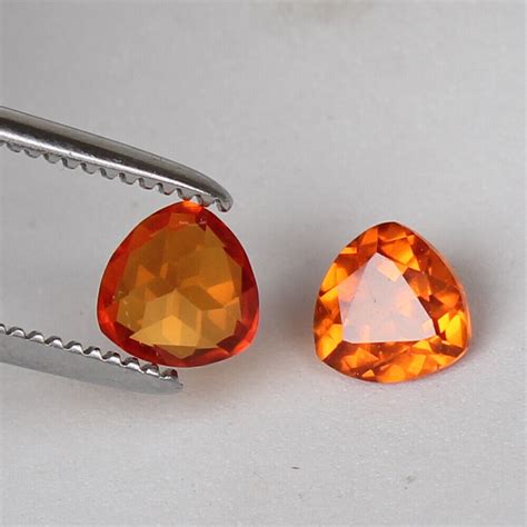 Natural Sapphire Ceylon Padparadscha 3 10 Ct Pair Trillion Loose