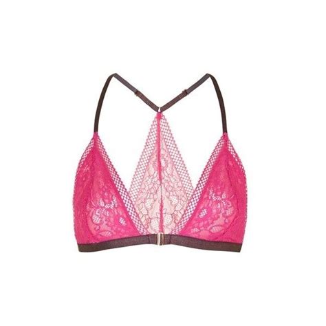 Topshop Floral Geo Lace Triangle Bra 30 Liked On Polyvore Featuring