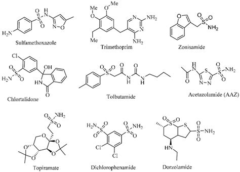 The structure of approved sulfonamide drugs. | Download Scientific Diagram