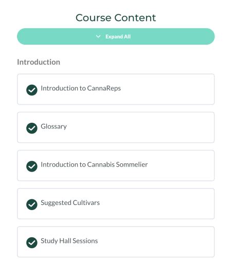 Cannabis Sommelier Level 1 Course Outline Cannareps