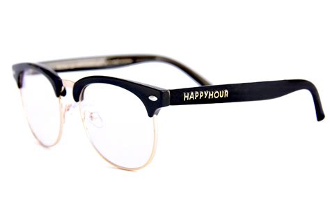 Happy Hour Shades G2 Blue Light Glasses Gloss Black Gold