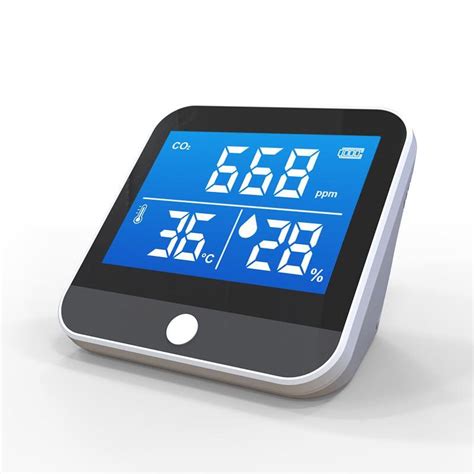 Mini Carbon Dioxide Meter With Alarm Function Ndir Sensor Rechargeable