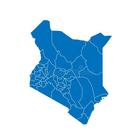 Kenya Political Map Of Administrative Divisions Stock Illustration