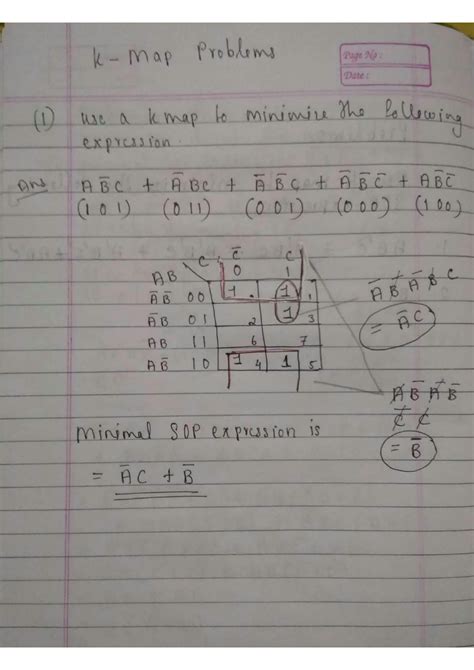 SOLUTION: K map simplification problems sop and pos digital fundamentals - Studypool