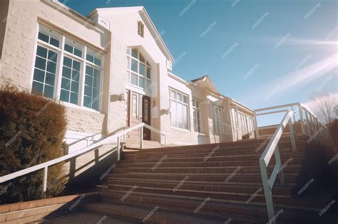 Premium AI Image | Exterior view of the school building