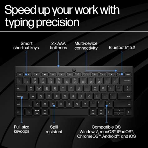 Hp 350 Compact Bluetooth Wireless Multi Device Keyboard At Best Price