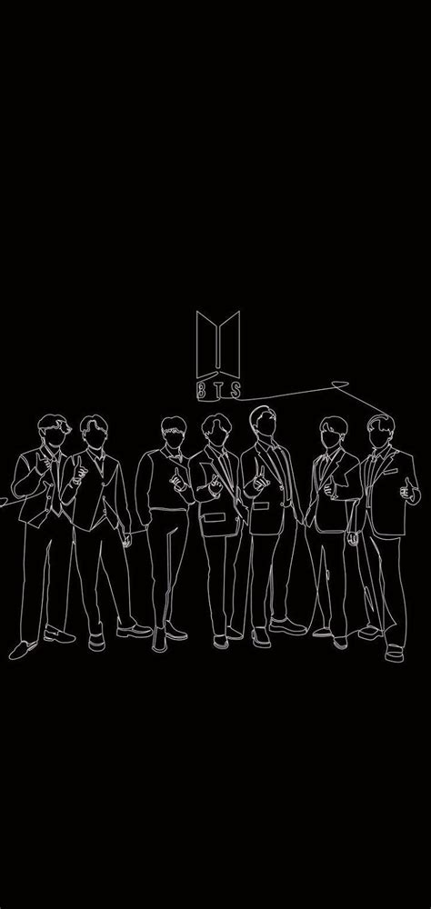 BTS outline drawing in 2022 | Bts drawings, Outline drawings, Drawings