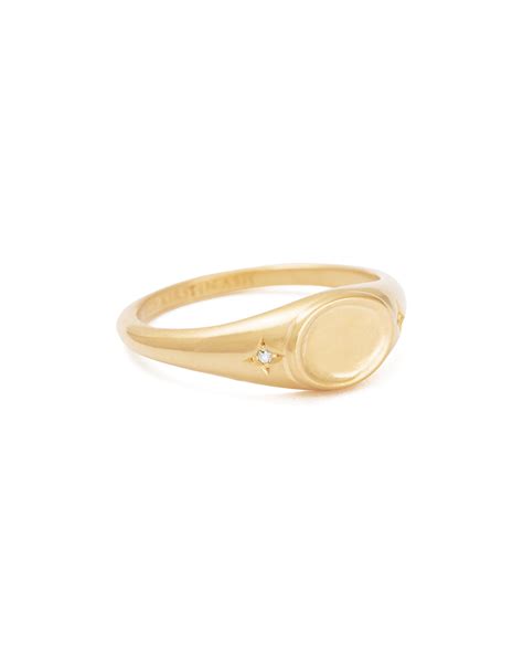 Align Signet Ring 18k Gold Vermeil Kirstin Ash Australia