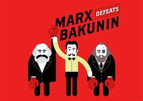 Marx Vs Bakunin Angel Svoboda Illustration