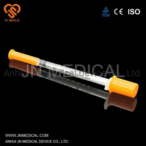 Disposable Sterile Insulin Syringe With Fixed Needles Iu Ce Approved