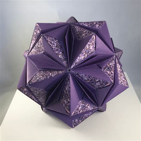 Modern Origami Sculpture Lavender Etsy