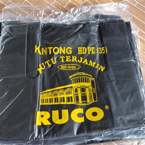 Jual PLASTIK KANTONG KRESEK UK 28 35 40 RUCO HITAM PUTIH Shopee Indonesia