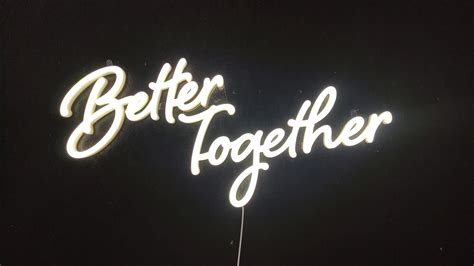 Neon Led Better Together Pod Wietlany Napis Na Lub Wesele Jubileusz