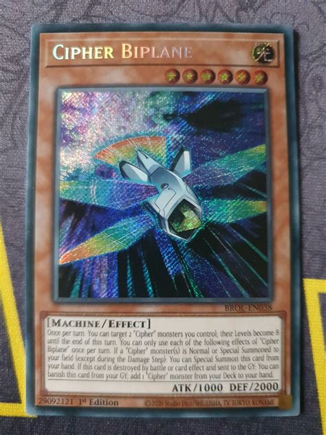 Cipher Biplane BROL EN038 Secret Rare 1st Edition YuGiOh EBay