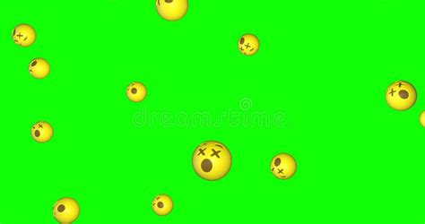 Emoji Emoticon Zzz Sleep Rest Face Falling Green Screen Animation 3d