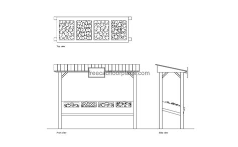 Vegetable Market Stall - CAD Drawings