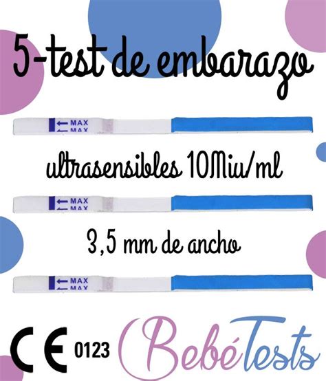 5 TEST DE EMBARAZO TIRA ANCHA Bebetests