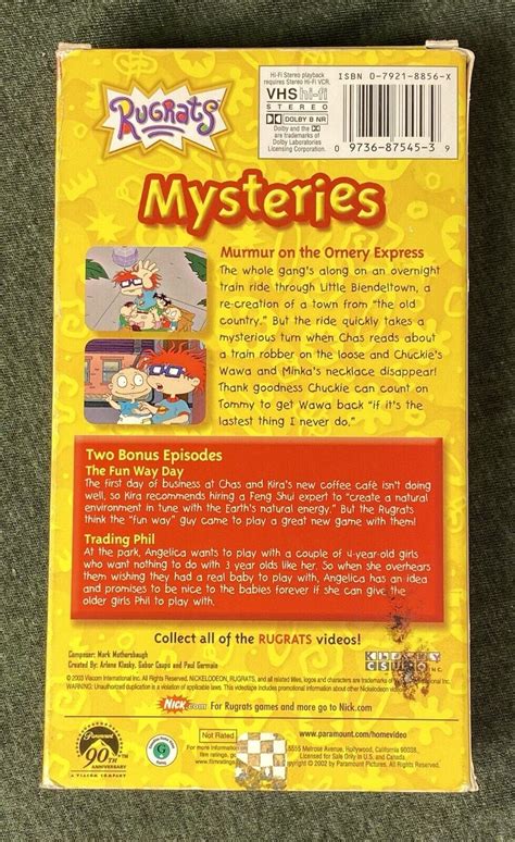 Nickelodeon Rugrats Mysteries 2003 And Mommy Mania 1998 Vhs Lot Of 2 Viacom 97368754539 Ebay