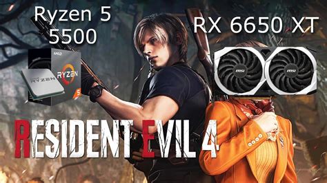 Resident Evil 4 Ryzen 5 5500 RX 6650 XT Test en Gráficos Altos