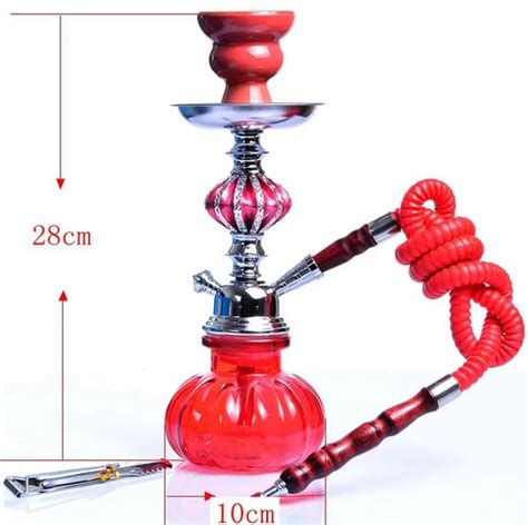 Dropshipping Shisha Bong Smoking Water Pipe Set With Glass Vase And Arab Stem One Hose Oil Rigs