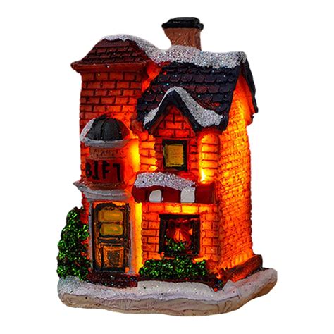 Christmas Village LED Lighted Christmas Village Houses with Figurines, Christmas Village ...