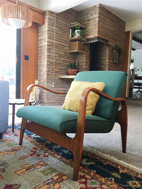 Cozy Collected Mid Century Modern Den Embracing Dated Original Wood