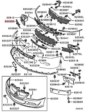 Kratka Zderzaka Przedniego Prawa Mitsubishi EVO 8 MN126774