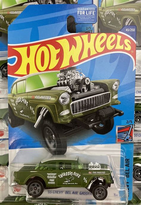 Lot Of 13 Hot Wheels 55 Chevy Bel Air Gasser Triassic Five Green Ebay