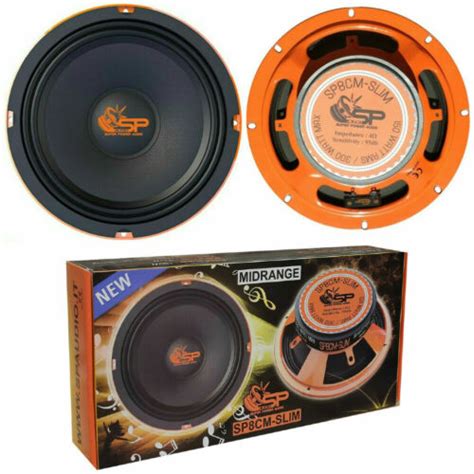 Sp8cm Slim Coppia Di Mid Woofer Spl Da Gara Slimcompatte 300w 4 Ohm 8