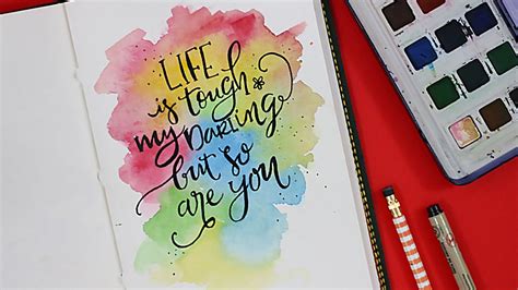 Modern Calligraphy Watercolors Paint With Me Watercolor Calligraphy Watercolor Paintings