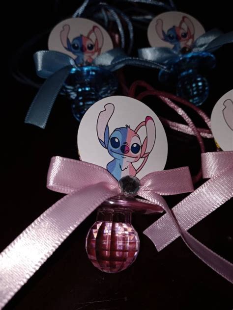 Stitch And Angel Gender Reveal Baby Shower Pacifiers Guest Etsy Canada