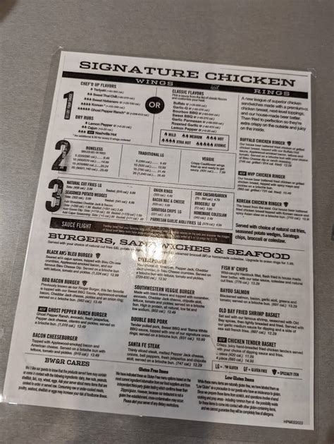 Menu At Wings And Rings Restaurant Port Charlotte