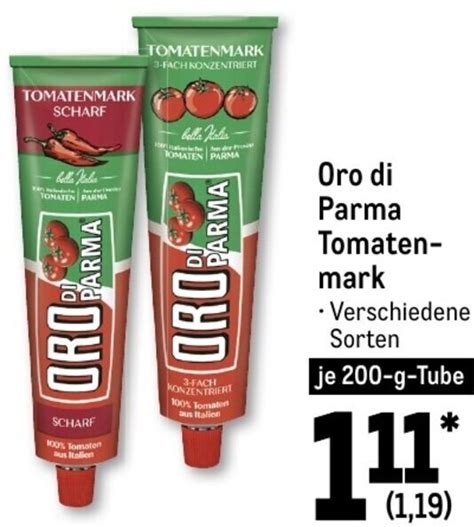 Oro Di Parma Tomatenmark Je G Tube Angebot Bei Metro