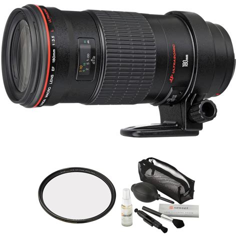 Canon EF 180mm F 3 5L Macro USM Lens With Accessories Kit B H