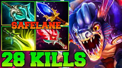 28 Kills Slark Dota Slark Dota 2 Safelane Carry Meta Pro Gameplay