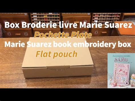 Box Broderie Pochette Plate Livre Univers Sajou Flat Pouch Embroidery