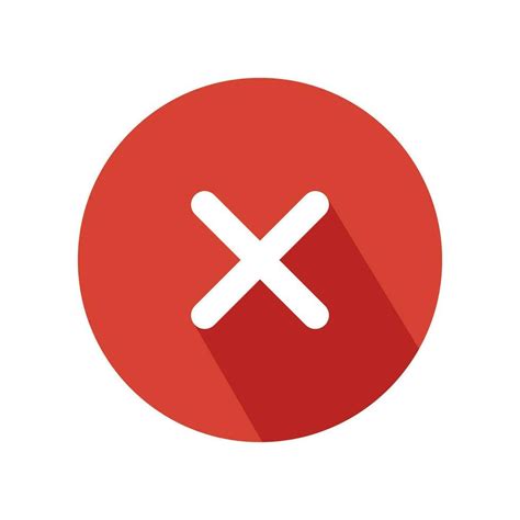 Wrong Error Red Circular Icon Vector Illustration 27702917 Vector Art ...