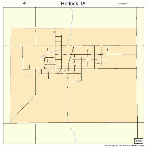 Hedrick Iowa Street Map 1935670