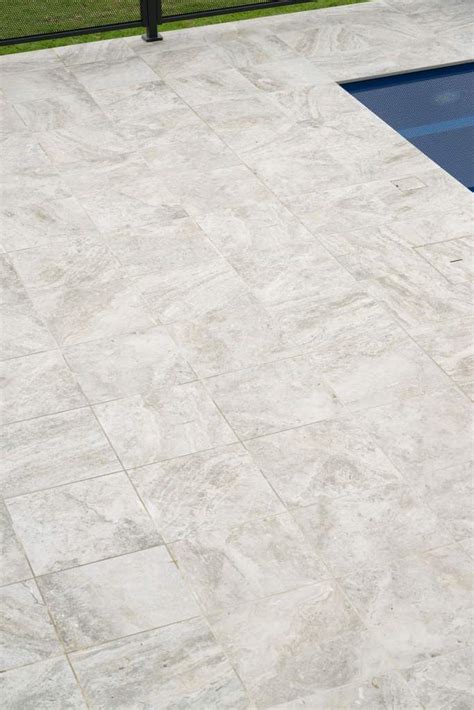 Platinum Travertino Porcelain Pool Tiles Pavers And Coping Tiles